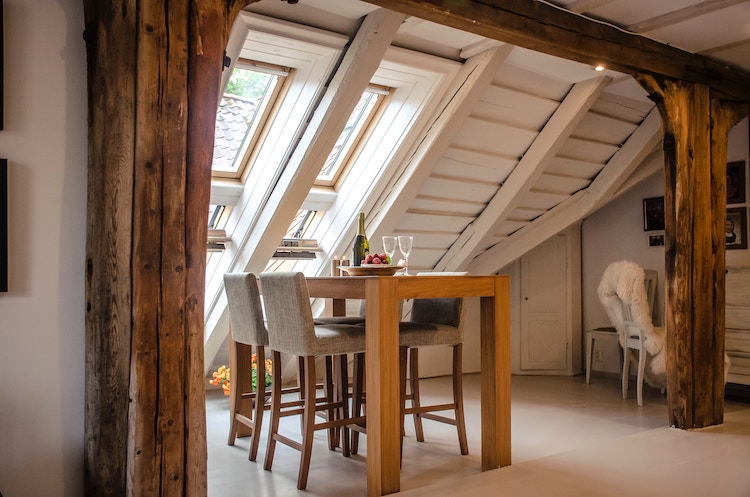 natural home interior design wooden furniture beams